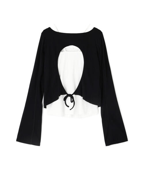 AULA（アウラ）の「AULA/アウラ/別注トップス（Tシャツ/カットソー・レディース・ホワイト/パープル/ブラック・0）」の12枚目の写真