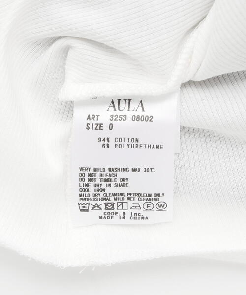 AULA（アウラ）の「AULA/アウラ/別注トップス（Tシャツ/カットソー・レディース・ホワイト/パープル/ブラック・0）」の15枚目の写真