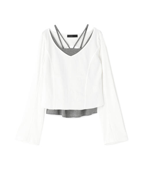 AULA（アウラ）の「AULA/アウラ/別注トップス（Tシャツ/カットソー・レディース・ホワイト/パープル/ブラック・0）」の18枚目の写真