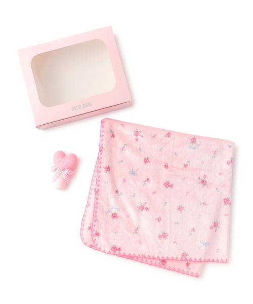 Mezzo Piano シングル寝具セット 新品 BOX付】ブランケット＆ハートステッキラトル セット（ベビーギフト