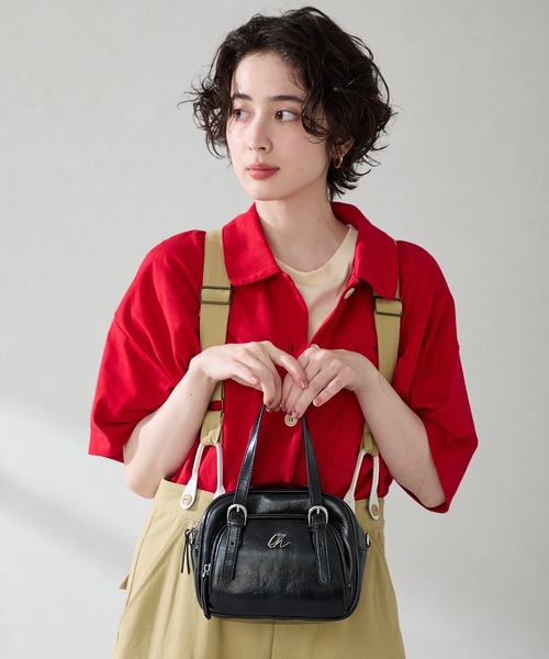 ORiental TRaffic(オリエンタルトラフィック)の「シルバー ロゴ モチーフ ボストンバッグ /BA-265(ショルダーバッグ・レディース・ブラック/レッド・フリ-)」の10枚目の写真