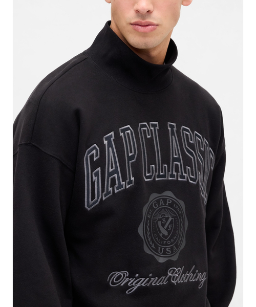 GAP(ギャップ)の「ヴィンテージソフトモックネック クロップド GAPロゴ スウェットシャツ(スウェット・メンズ・グリーン/アイボリー/ブラック・XS/S/M/L/XL)」の8枚目の写真