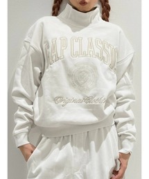ヴィンテージソフトモックネック クロップド GAPロゴ スウェットシャツ