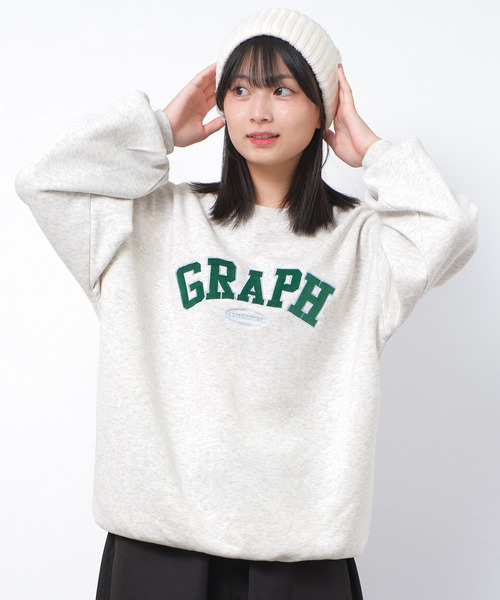 RiCO SUCRE（リコシュクレ）の「【裏起毛】ベロアワッペントレーナー（スウェット・キッズ・ブラック/オートミール/レッド・160/150/140）」の2枚目の写真