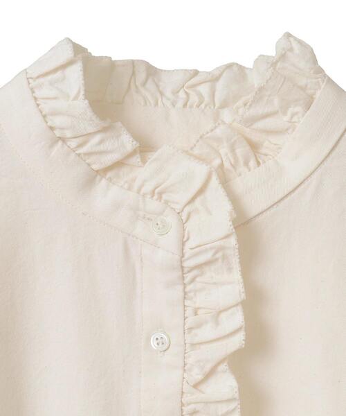 MELROSE claire(メルローズ クレール)の「【無地&ストライプアソートフリルシャツ】(シャツ/ブラウス・レディース・ブラウン/ネイビー/キナリ/ナチュラル・FREE)」の18枚目の写真