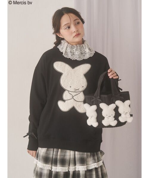 merry jenny（メリージェニー）の「もこもこナインチェミニトート（トートバッグ・レディース・アイボリー/ブラック・FREE）」の9枚目の写真