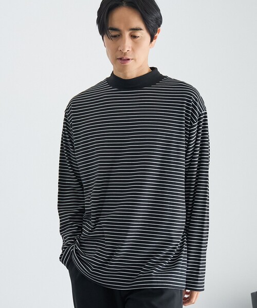 coen（コーエン）の「ソフトタッチモチモチロングスリーブＴシャツ（Tシャツ/カットソー・メンズ・ホワイト/ブラック/その他1・L/M/S/XL）」の3枚目の写真