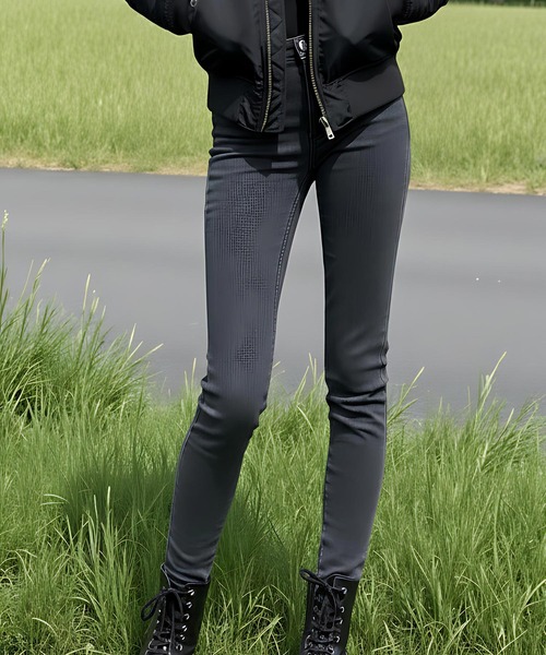 cammie(キャミー)の「ストレッチデニムパンツ(デニムパンツ・レディース・ライトブルー/インディゴブルー/ダークグレー・M/L)」の5枚目の写真