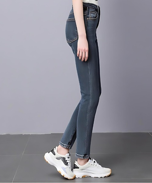 cammie(キャミー)の「ストレッチデニムパンツ(デニムパンツ・レディース・ライトブルー/インディゴブルー/ダークグレー・M/L)」の20枚目の写真