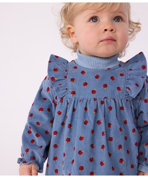 PETIT BATEAU（プチバトー）の「ワンピース（ワンピース・キッズ・ライトブルー・12MONTH/18MONTH/24MONTH/36MONTH）」の3枚目の写真