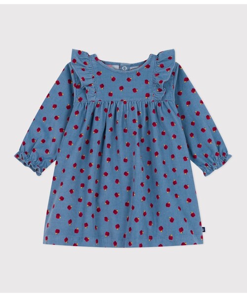 PETIT BATEAU（プチバトー）の「ワンピース（ワンピース・キッズ・ライトブルー・12MONTH/18MONTH/24MONTH/36MONTH）」の4枚目の写真