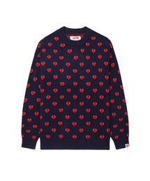 A BATHING APE | HEART BIRDSEYE JACQUARD SWEATER(ニット/セーター)
