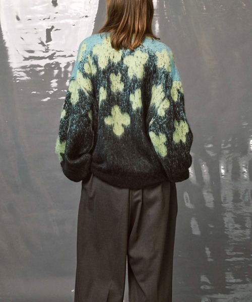 MAISON SPECIAL（メゾンスペシャル）の「《UNISEX》Flower Gradation Mohair Shaggy Knit Pullover/フラワーグラデーションモヘアシャギーニットプルオーバー【MAISON SPECIAL/メゾンスペシャル】（ニット/セーター・メンズ・グリーン/レッド・0/1/2）」の11枚目の写真