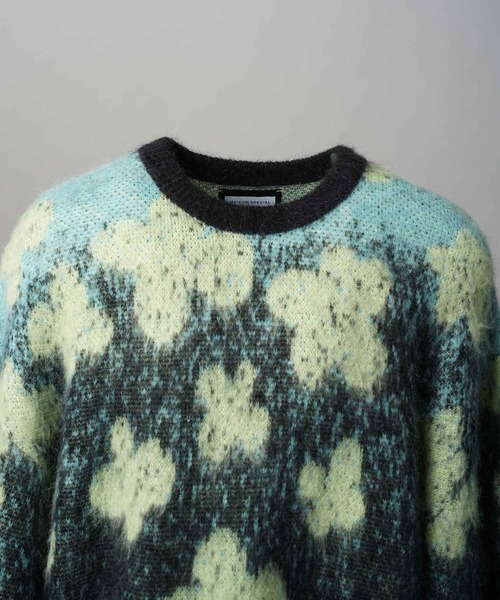 MAISON SPECIAL（メゾンスペシャル）の「《UNISEX》Flower Gradation Mohair Shaggy Knit Pullover/フラワーグラデーションモヘアシャギーニットプルオーバー【MAISON SPECIAL/メゾンスペシャル】（ニット/セーター・メンズ・グリーン/レッド・0/1/2）」の18枚目の写真