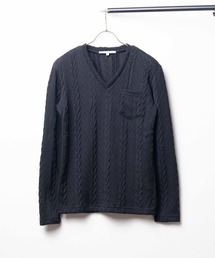 ARCHIVER（アーカイバ）の「【RES】【Growth by Grail】Vネックニットライクカットソー（Tシャツ/カットソー・メンズ）」