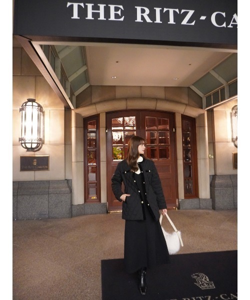 Two-Tone Cable Knit Dress（ワンピース）｜Her lip to（ハーリップ