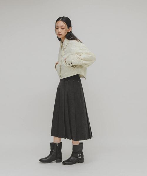 KBF（ケイビーエフ）の「プリーツミディスカート（スカート・レディース・チャコールグレー/ブラウン・ONE）」の20枚目の写真