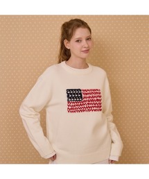 KIRSH | KIRSH Loose-Fit American Flag Knit キルシー ルーズフィット アメリカン フラッグ ニット(ニット/セーター)