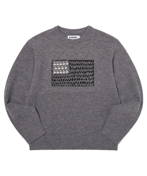 KIRSH（キルシー）の「KIRSH Loose-Fit American Flag Knit キルシー ルーズフィット アメリカン フラッグ ニット（ニット/セーター・レディース・ホワイト/ピンク/ダークグレー・1）」の10枚目の写真
