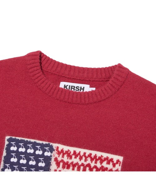 KIRSH（キルシー）の「KIRSH Loose-Fit American Flag Knit キルシー ルーズフィット アメリカン フラッグ ニット（ニット/セーター・レディース・ホワイト/ピンク/ダークグレー・1）」の17枚目の写真