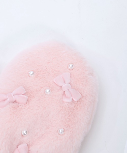 axes femme POETIQUE（アクシーズファムポエティック）の「リボン×パールファーミトン（手袋・レディース・サックスブルー/ピンク/キナリ・FREE）」の18枚目の写真