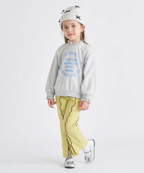 apres les cours(アプレレクール)の「【WEB限定/ジュニア対応】レイヤードロゴトレーナー(スウェット・キッズ・グレー/ピンク/ネイビー・80/90/100/120/130/140/110)」の10枚目の写真