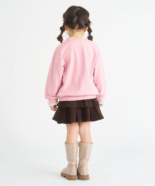 apres les cours(アプレレクール)の「【WEB限定/ジュニア対応】レイヤードロゴトレーナー(スウェット・キッズ・グレー/ピンク/ネイビー・80/90/100/120/130/140/110)」の16枚目の写真