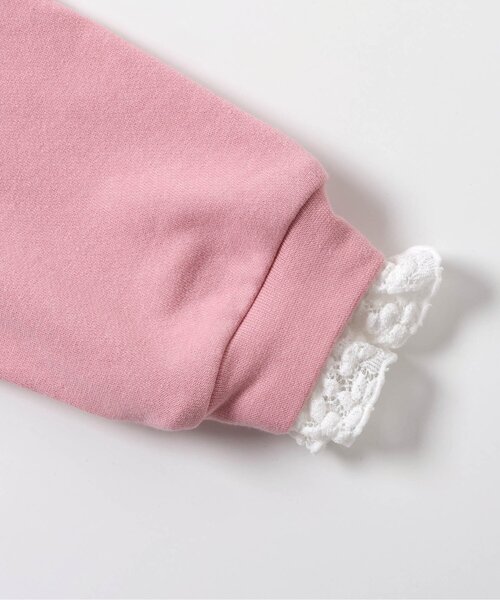 apres les cours(アプレレクール)の「【WEB限定/ジュニア対応】レイヤードロゴトレーナー(スウェット・キッズ・グレー/ピンク/ネイビー・80/90/100/120/130/140/110)」の9枚目の写真