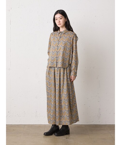 MidiUmi（ミディウミ）の「MidiUmi リバティプリントスカート（スカート・レディース・イエロー/ブルー・FREE）」の6枚目の写真