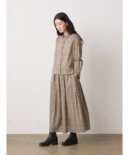 MidiUmi（ミディウミ）の「MidiUmi リバティプリントスカート（スカート・レディース・イエロー/ブルー・FREE）」の7枚目の写真