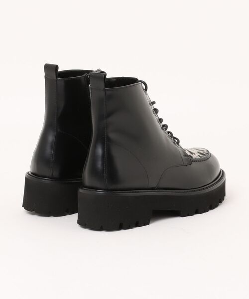 PASCUCCI(パスクッチ)の「【PASCUCCI】ラウンドトウUチップレースアップブーツ(D3008D)(ブーツ・レディース・ブラック系その他・35/39/38/37/36)」の2枚目の写真