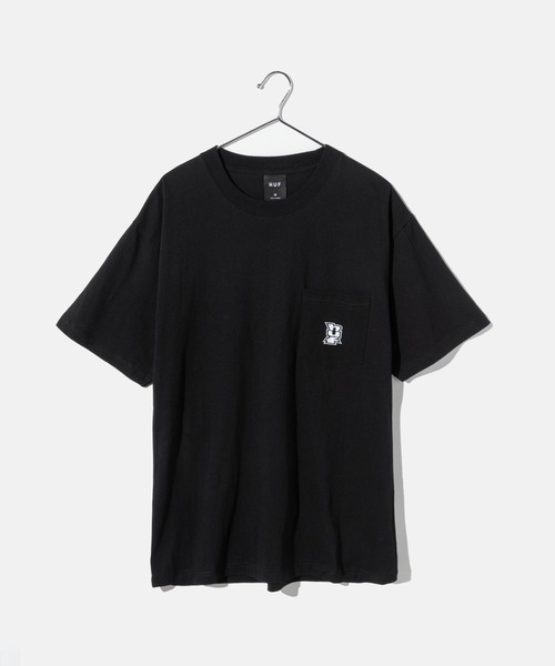 HUF（ハフ）の「HUF MEGABLAST S/S POCKET TEE ハフ 胸ポケット メガブラスト ロゴ刺繍 Tシャツ（Tシャツ/カットソー・メンズ・ブラック・SMALL/MEDIUM/LARGE/X-LARGE）」の13枚目の写真