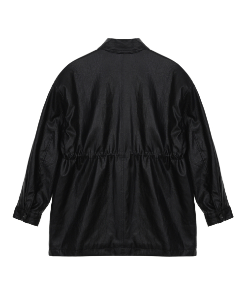NICK&NICOLE(ニックアンドニコール)の「CLASSIC STRING MIDI LEATHER PADDING_BLACK(ダウンジャケット/コート・レディース・その他・FREE)」の5枚目の写真