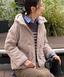 MICO COULIER | 《リバーシブル》パネトレーションファーキルトジャケット(ブルゾン)