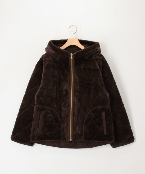 MICO COULIER（ミコクリエ）の「《リバーシブル》パネトレーションファーキルトジャケット（ブルゾン・レディース・ブラウン/グレイッシュベージュ・38）」の20枚目の写真