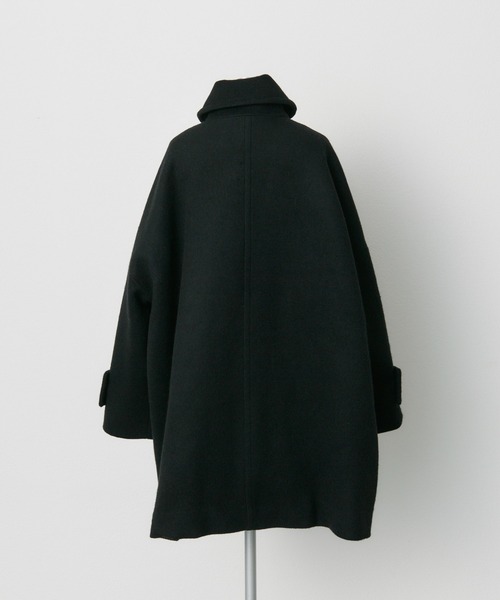 PUAL CE CIN（ピュアルセシン）の「【日本製】ビーバーウール ステンカラーコート（ステンカラーコート・レディース・ブラック・FREE）」の14枚目の写真