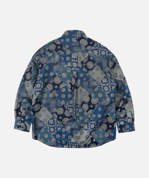 FRIZMWORKS(フリズムワークス)の「DIAMOND PATCHWORK RELAX SHIRT _ NAVY(シャツ/ブラウス・メンズ・その他・X-LARGE/MEDIUM/LARGE)」の2枚目の写真
