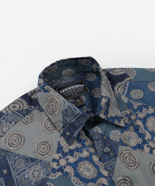 FRIZMWORKS(フリズムワークス)の「DIAMOND PATCHWORK RELAX SHIRT _ NAVY(シャツ/ブラウス・メンズ・その他・X-LARGE/MEDIUM/LARGE)」の3枚目の写真