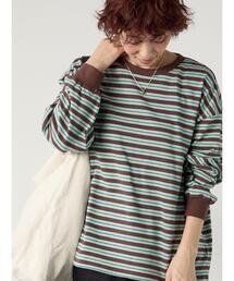 Lugnoncure | 天竺マルチボーダー長袖カットソー(その他トップス)