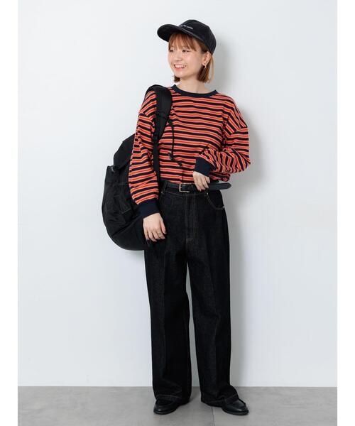 Lugnoncure（ルノンキュール）の「天竺マルチボーダー長袖カットソー（その他トップス・レディース・オフホワイト/ブラウン・F）」の5枚目の写真