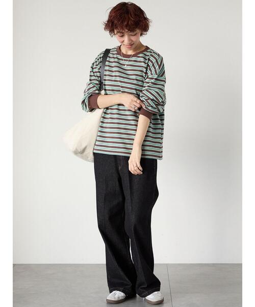 Lugnoncure（ルノンキュール）の「天竺マルチボーダー長袖カットソー（その他トップス・レディース・オフホワイト/ブラウン・F）」の12枚目の写真