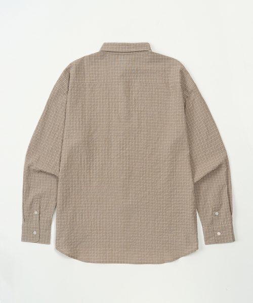 TOFFEE(トフィー)の「エニーチェックシャツ (ベージュ)(シャツ/ブラウス・メンズ・その他・MEDIUM/LARGE/X-LARGE)」の3枚目の写真