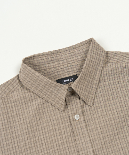 TOFFEE(トフィー)の「エニーチェックシャツ (ベージュ)(シャツ/ブラウス・メンズ・その他・MEDIUM/LARGE/X-LARGE)」の4枚目の写真