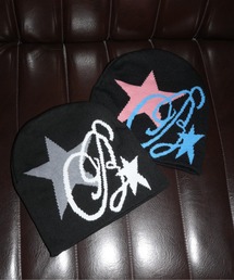 Port | 【 IMARI / イマリ 】 スター ＆ ロゴ ジャカード ニット ビーニー #(ニットキャップ/ビーニー)