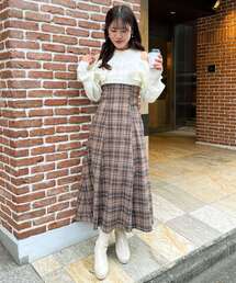 MAJESTIC LEGON（マジェスティックレゴン）の「ウエストきゅっとフリルワンピース（ワンピース）」