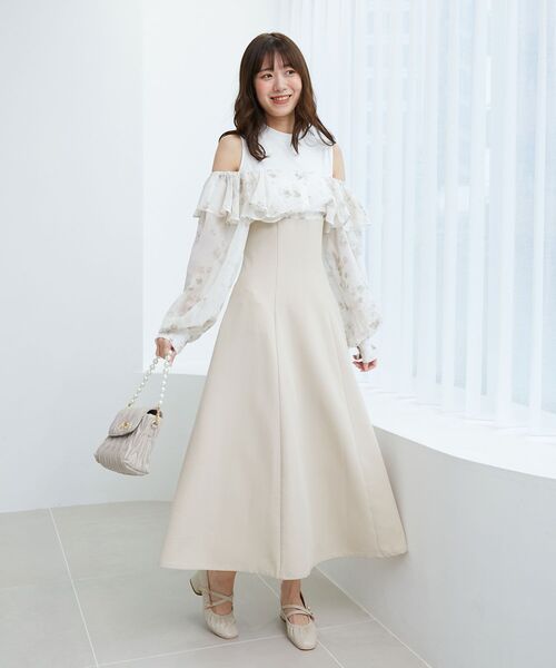 MAJESTIC LEGON(マジェスティックレゴン)の「ウエストきゅっとフリルワンピース(ワンピース・レディース・ブラック系その他/グレー/ブラック/ベージュ/ブラウン系その他2・LARGE/MEDIUM/SMALL/X-SMALL)」の18枚目の写真