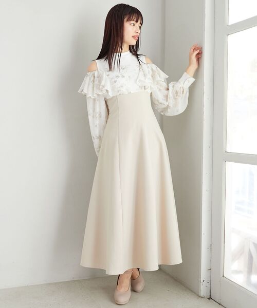 MAJESTIC LEGON(マジェスティックレゴン)の「ウエストきゅっとフリルワンピース(ワンピース・レディース・ブラック系その他/グレー/ブラック/ベージュ/ブラウン系その他2・LARGE/MEDIUM/SMALL/X-SMALL)」の19枚目の写真