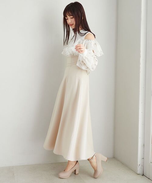 MAJESTIC LEGON(マジェスティックレゴン)の「ウエストきゅっとフリルワンピース(ワンピース・レディース・ブラック系その他/グレー/ブラック/ベージュ/ブラウン系その他2・LARGE/MEDIUM/SMALL/X-SMALL)」の20枚目の写真