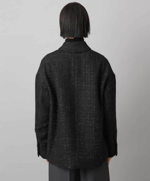 MICHEL KLEIN(ミッシェル・クラン)の「ファンシーツイードCPOジャケット(その他アウター・レディース・ブラック・38)」の9枚目の写真