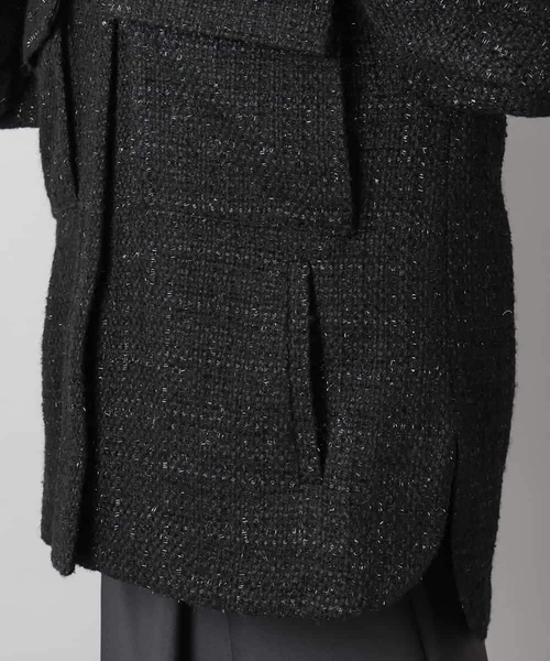 MICHEL KLEIN(ミッシェル・クラン)の「ファンシーツイードCPOジャケット(その他アウター・レディース・ブラック・38)」の14枚目の写真